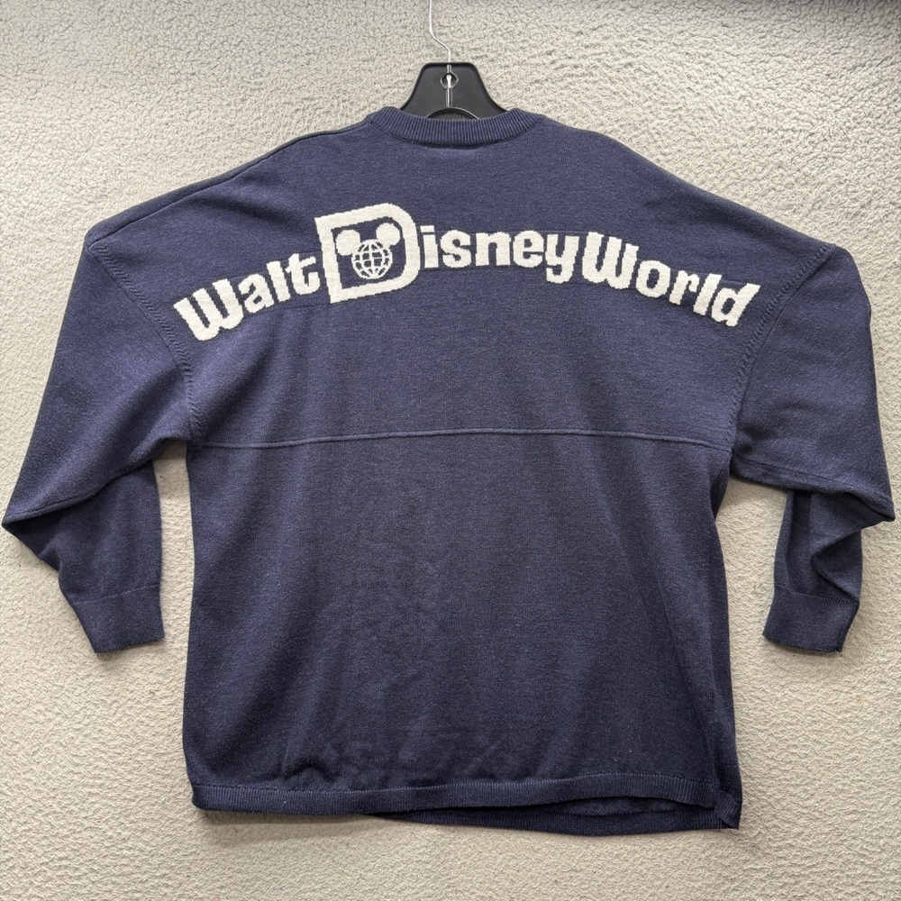 Disney Parks Spirit Jersey Adults Crewneck Sweater Walt Disney World Navy Size S